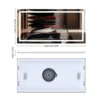 Wisfor LED Bathroom Mirror with Lights Vanity Make Up Mirror Dimmable, Smart Bluetooth Digital Display 3 Colors Memory 6