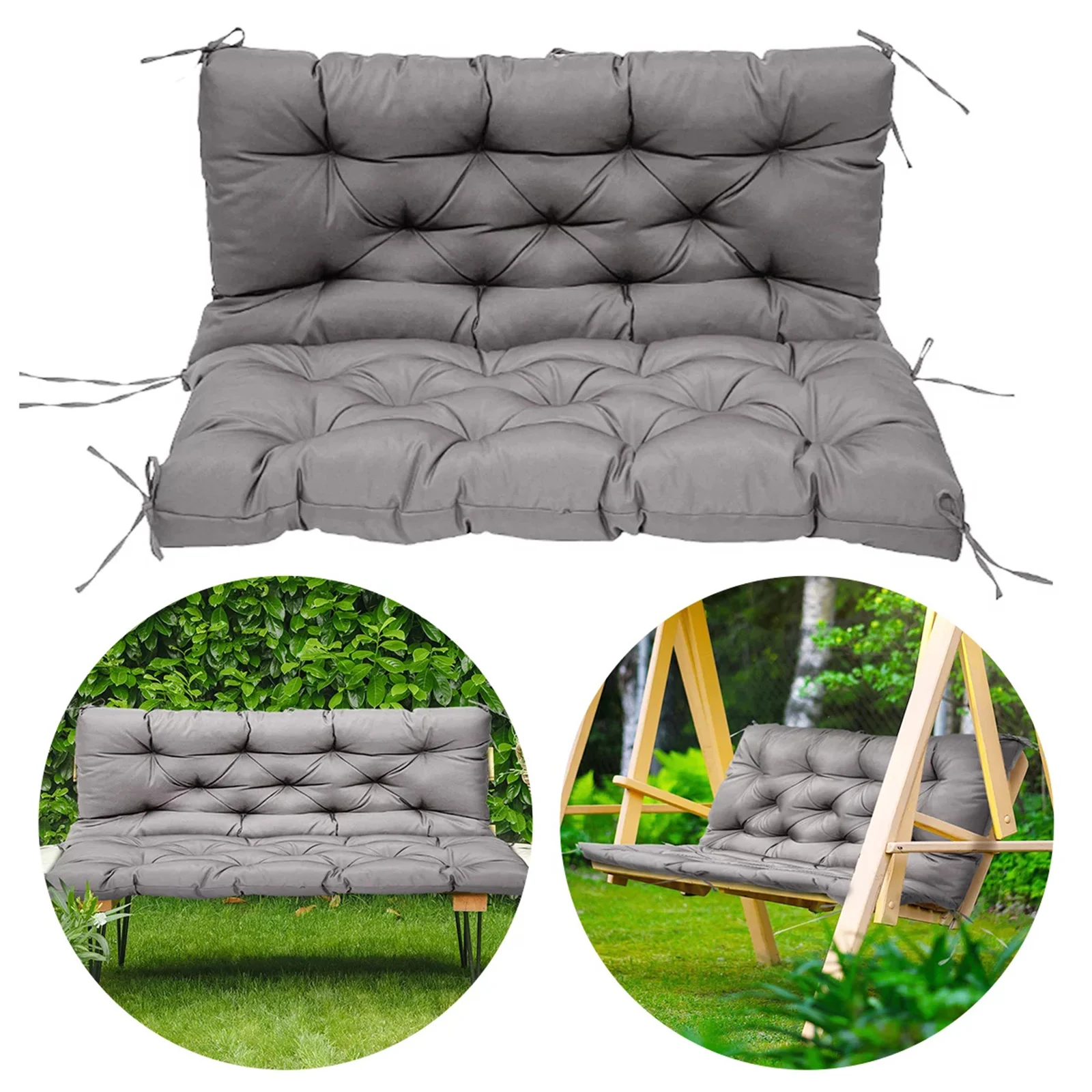 Outdoor Bench Cushions for Outdoor Furniture Thicken Waterproof Swing Cushions Thick Seat Cushion Sofa Pad Settee Cushion