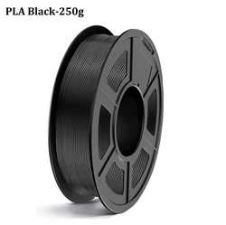 Premium PLA 3D Printer Filament - 1.75mm, High Precision, Multiple Color Options (PLA Black 250g)