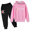 Spring/autumn Kids Clothing for Girl Boy Children's Hooded Hoodies Sweatshirts Fashion Sets Teenagers Groups of Pants Child Sui 2