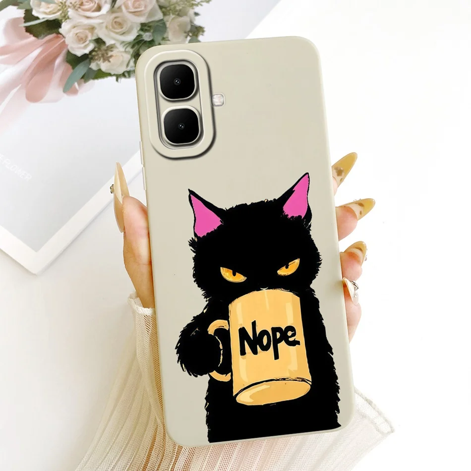 Cute Cat & Flower Butterfly Cartoon Shockproof Soft Silicone Phone Case