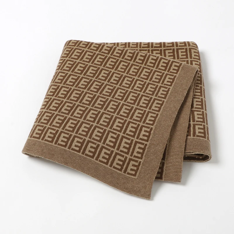 Newborn Baby Blanket 100% Cotton Knit 100*80CM for Girl Boy Stroller Swaddle Sleep Sack Infant Bed Crib