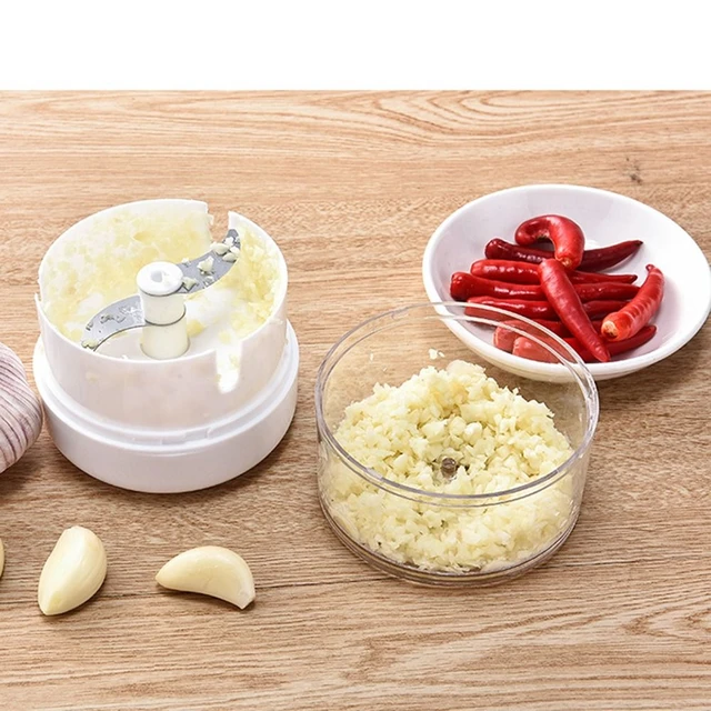 Manual Mini Electric Garlic Chopper Slicer