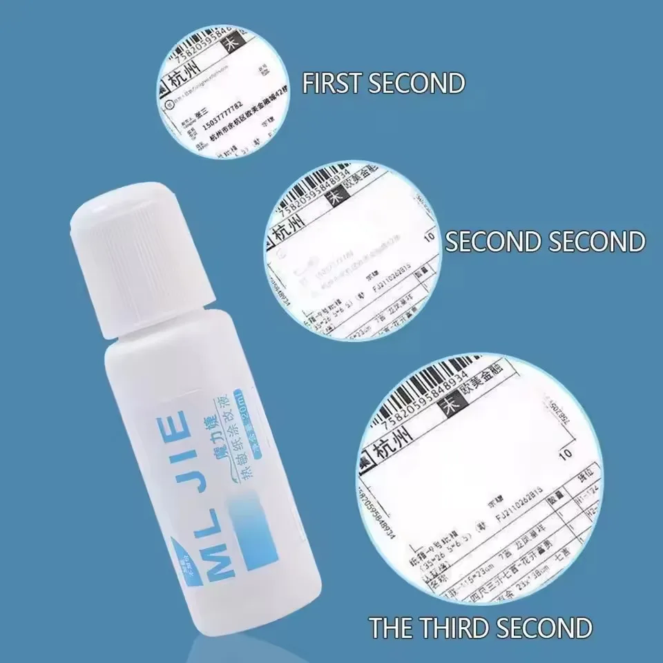 빠른 건조 50ml 열감지 종이 수정액 지우개 패키지 상자 ID 정보 보호기 도청 방지 정보 보호기