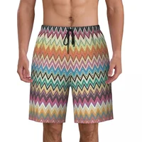 Custom Camouflage Home Boardshorts Mens Quick Dry Board Shorts Modern Zigzag Swim Trunks Custom Print Bathing Suits 1