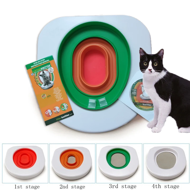 Plastic Pet Cat Training Toilet Seat Cat Kitten Litter Tray Pet Cat