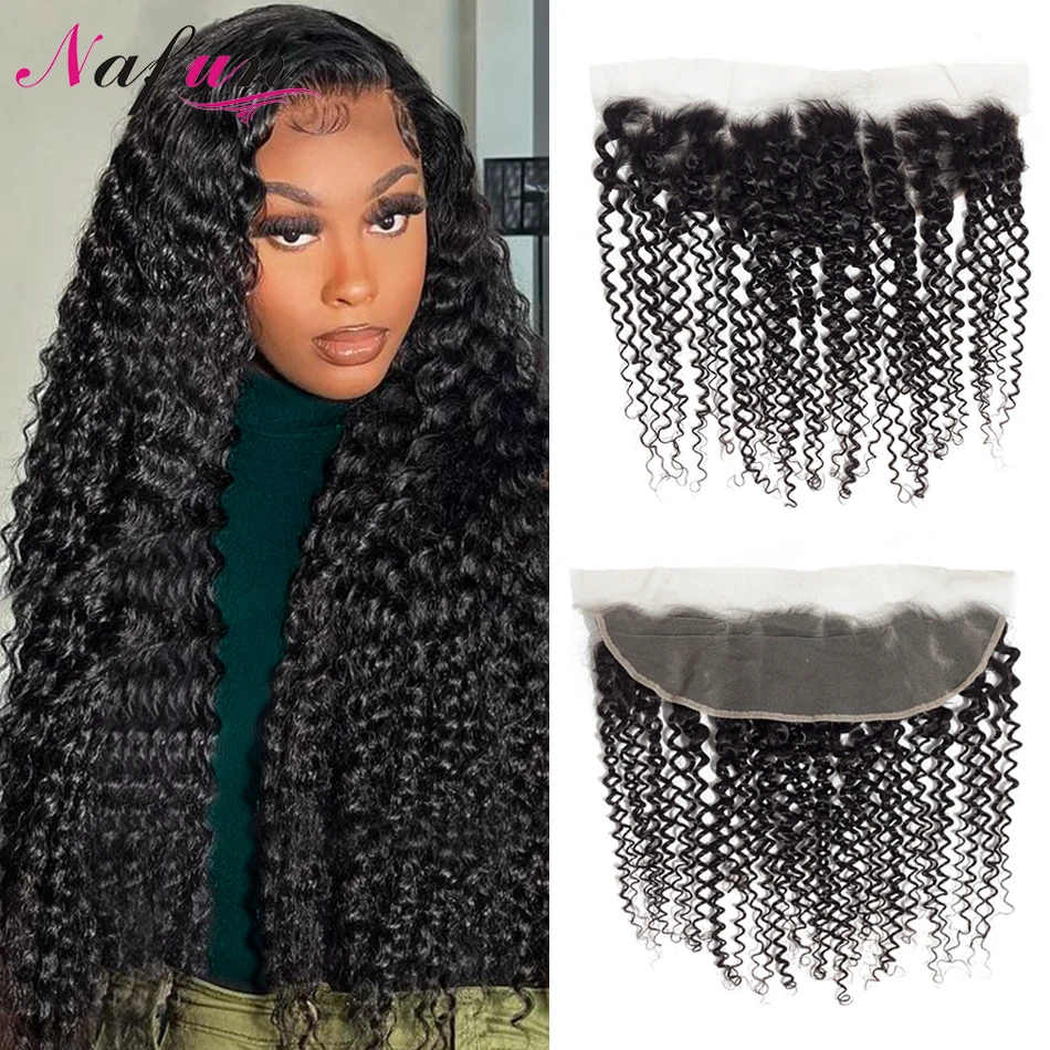 

4X4 5X5 Kinky Curly Lace Closure 13X4 Lace Frontal Natural Color Wholesale Price 8-22Inch Swiss Transparent Lace For Women