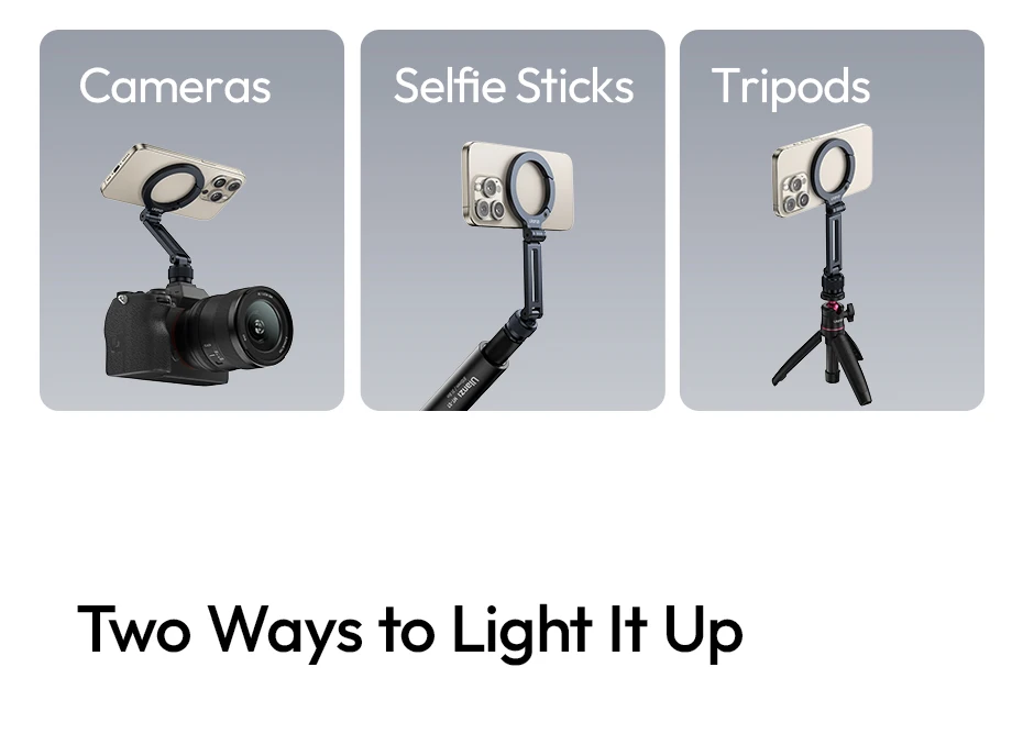 MA07 Magsafe Phone Holder for Iphone Camera Fill Light Tripod Mount with Cold Sh