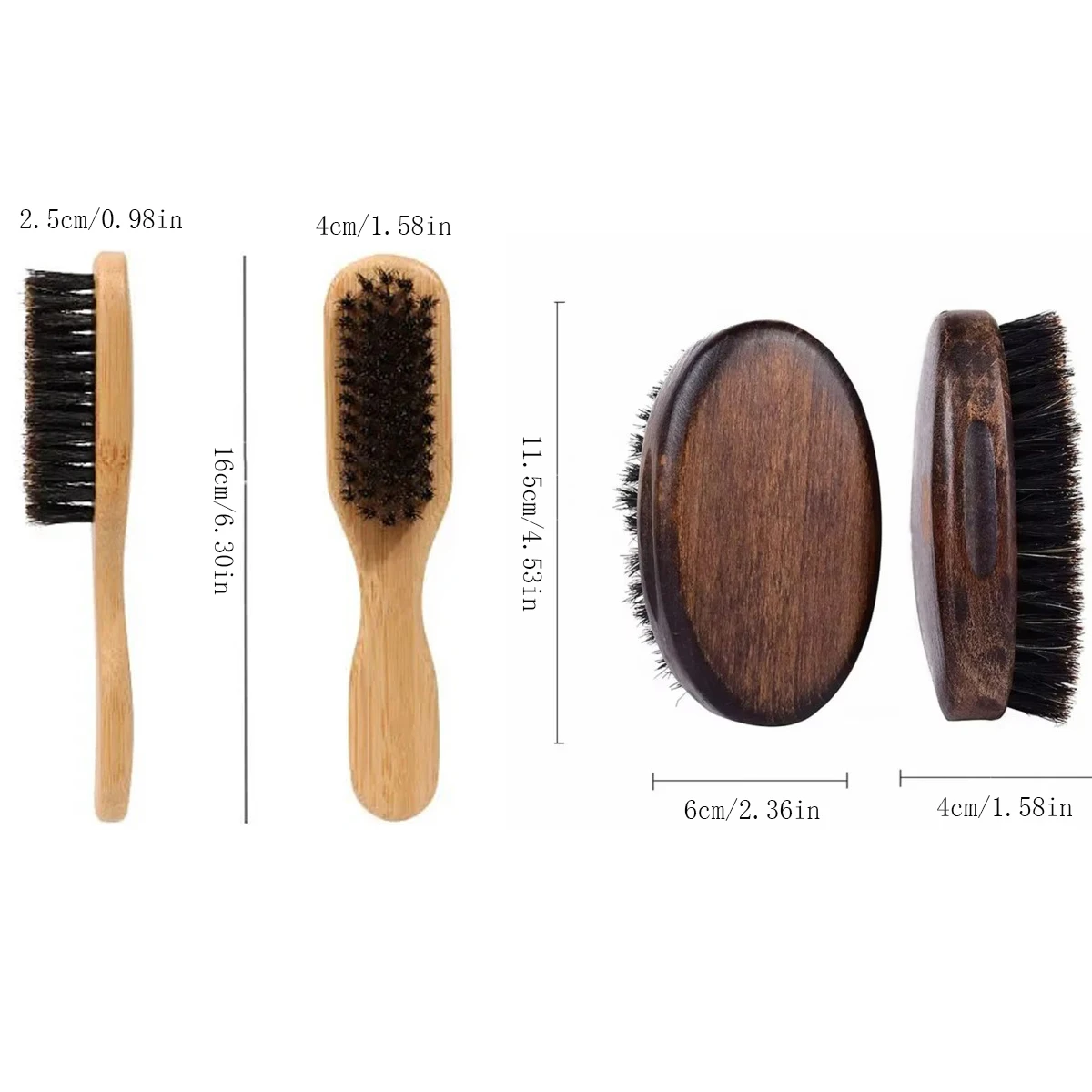 Premium Beard Grooming Kit - Bristle Brush & Bamboo Comb