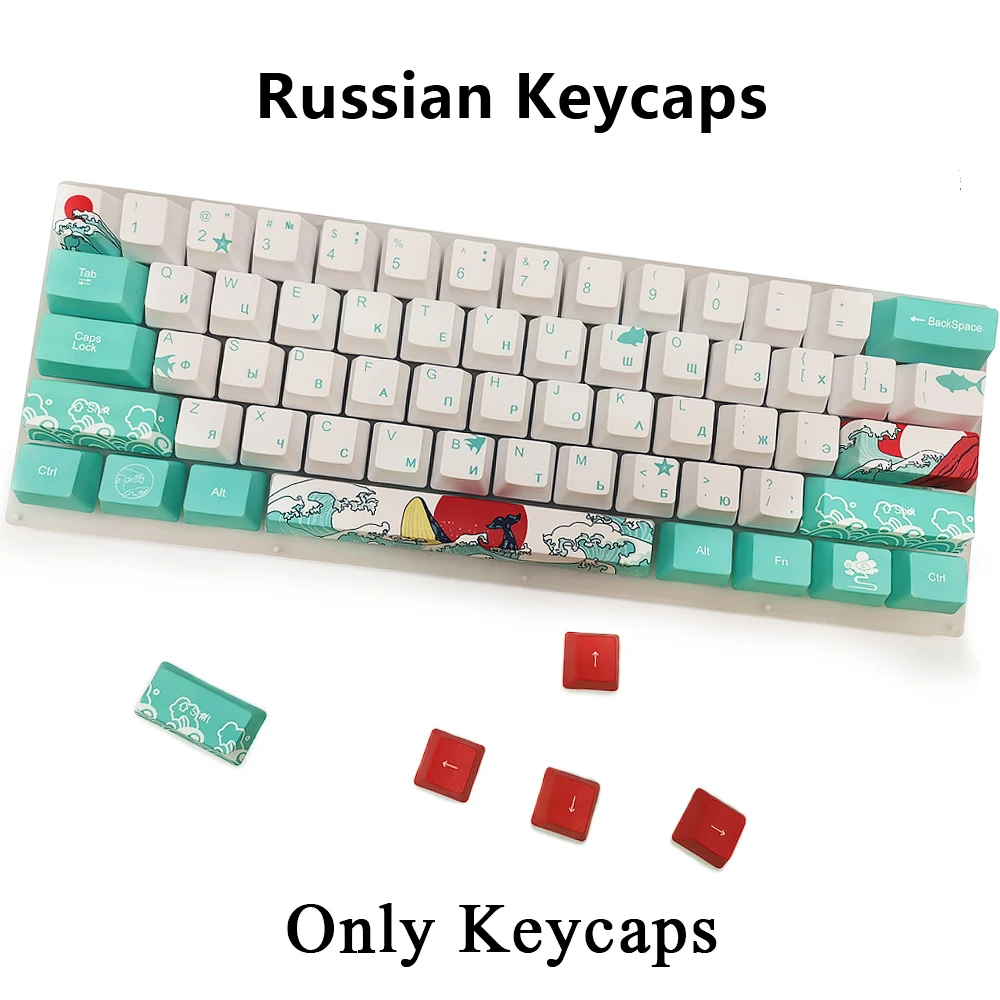 Teclas personalizadas SDYZ, 60 por ciento, adecuadas para teclados  mecánicos GK61/GK64/RK61/Anne/GH60 /ALT61, juego de 71 teclas, teclas PBT  de perfil OEM (teclas IZAKAYA)