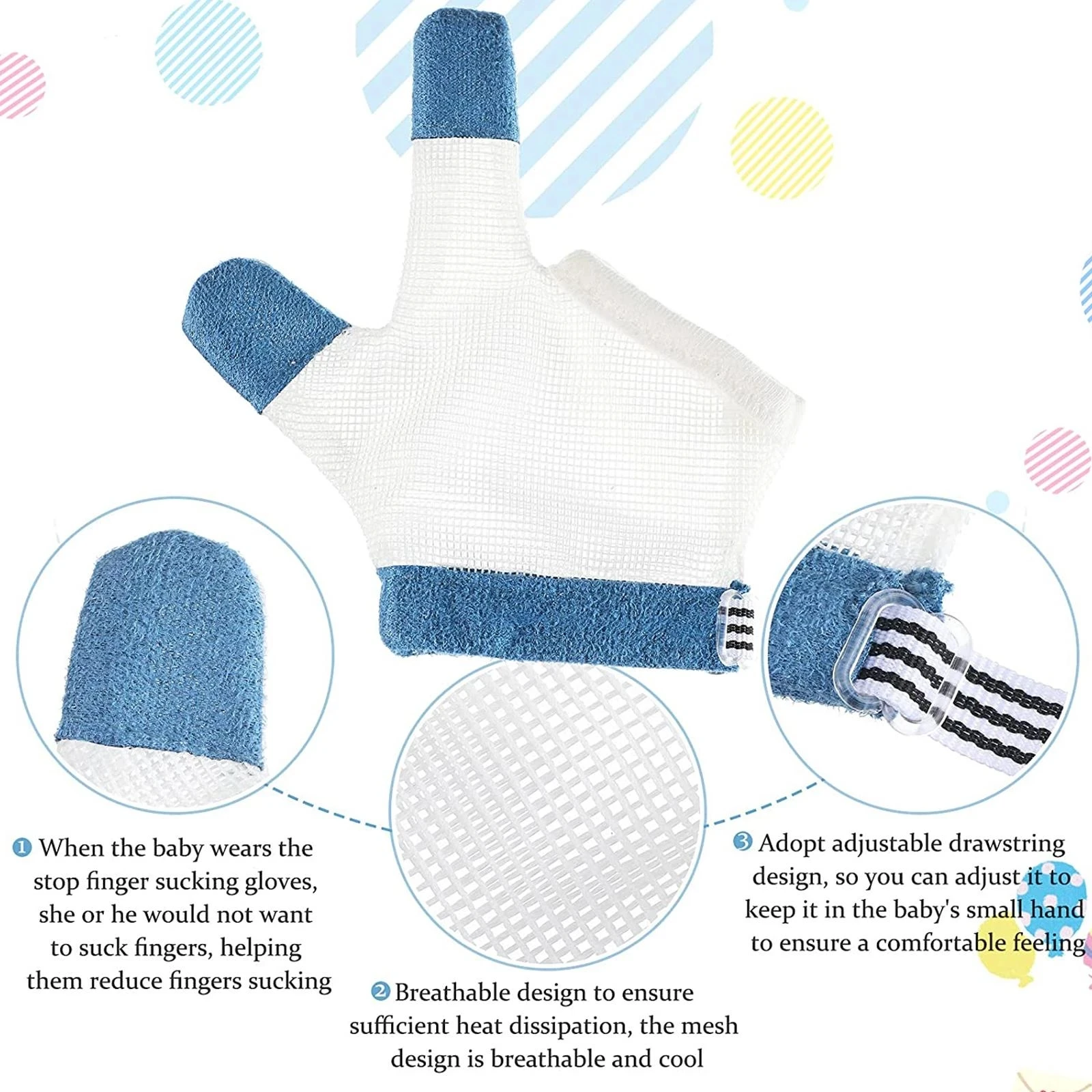 Baby Mittens 1 Pair Infant Children Anti Biting Eat Hand Protection Gloves Prevent Baby Fingers Sucking Nails Harmless Suit