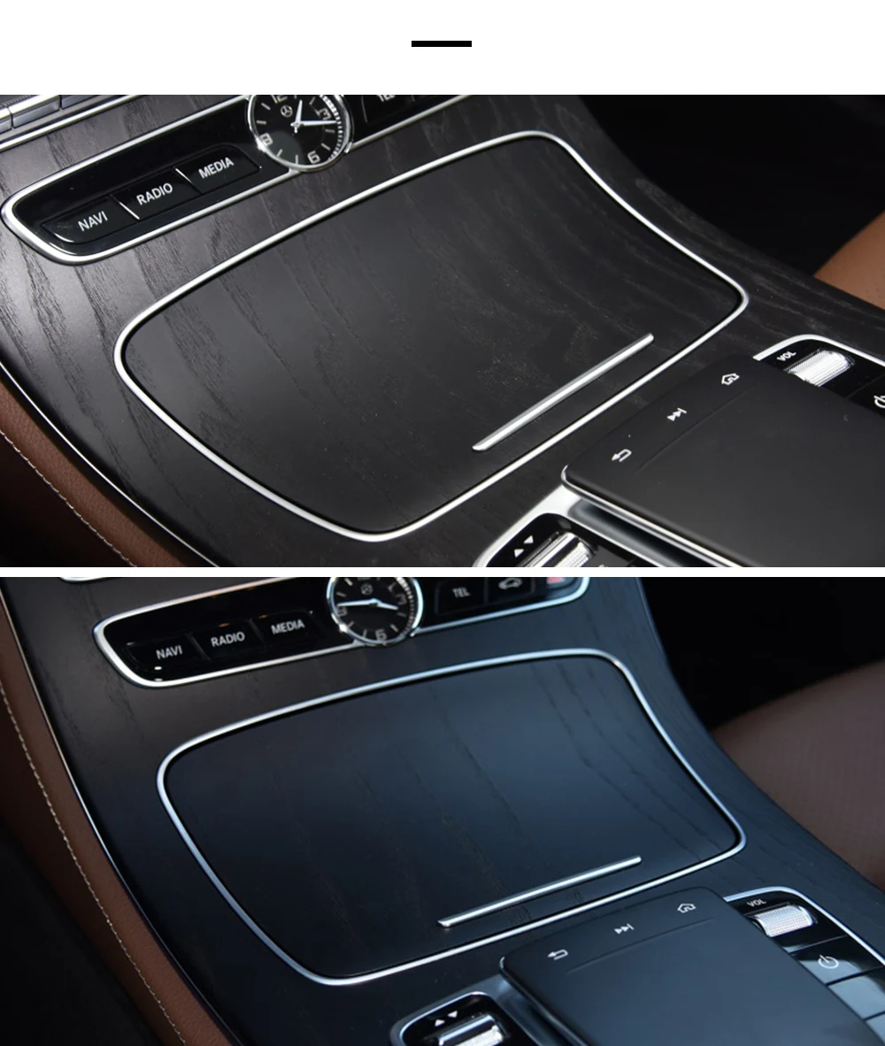 � Auto Mittelkonsole Wasser Tasse Halter Streifen Überzug Rahmen Trim Für Mercedes Benz E Klasse W213 W238 CLS W257 2016-2023 2136830500 – Detail 6