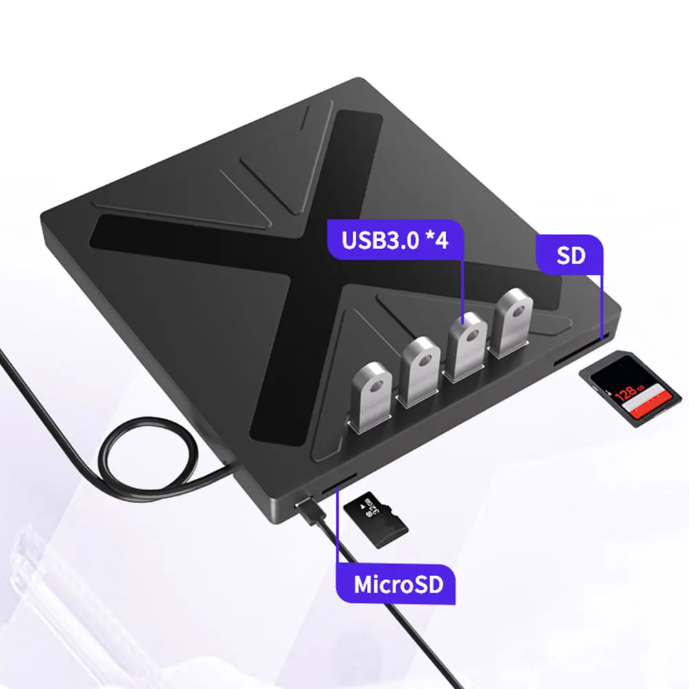 CD DVD ÷̾, USB 3.0 C Ÿ ޴ CD DVD , Win Mac OS CD  , TF ũ SD, MacBook ƮϿ