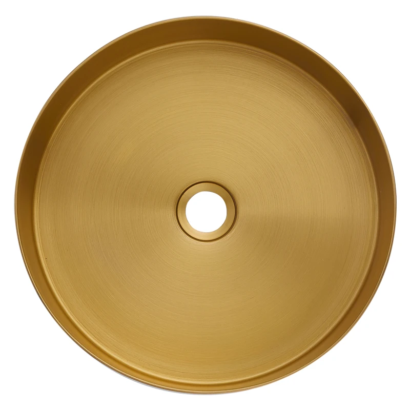 Golden 304 stainless steel round single basin bar KTV washbasin home
