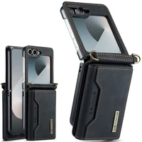 Wallet Phone Case For Samsung Galaxy Z Flip 7 6 5 4 3 Flip7 bag Leather Fashion Card Cover