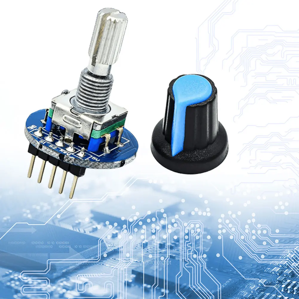 Round Audio Rotating Potentiometer 5V Brick Sensor Development Round Knob Cap High Precision for Car Audio Electronic Device