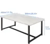 Industrial Coffee Table with Rectangle Wood and Stable Metal Frames, Rustic Vintage Living Room Table for Living Room, Office 3