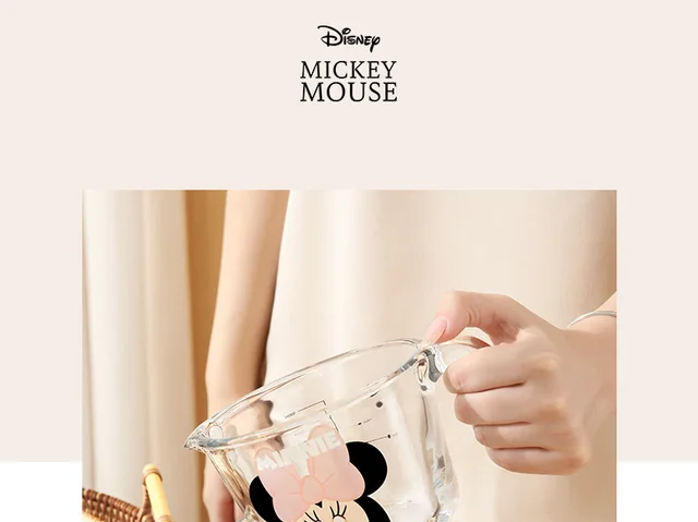 Disney Anime Mickey Mouse Minnie Mouse Measuring Cup With Scale High  Temperature Resistant Household Milk Cup