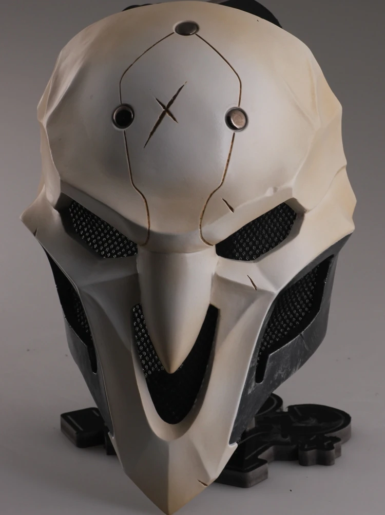 

New OW Games Overwatch Gabriel Reyes Reaper Handmade Clay Sculpture Cosplay FRP Mask Helmets Masque Masquerade Party Props