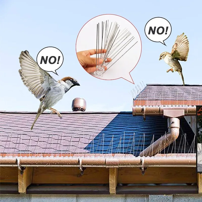 Steel Bird Spikes on ABS Base — 1 Pc