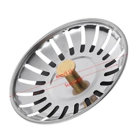 Kitchen Waste Stainless Steel Sink Strainer Plug Drain Filter Stopper Basket Drainer 2