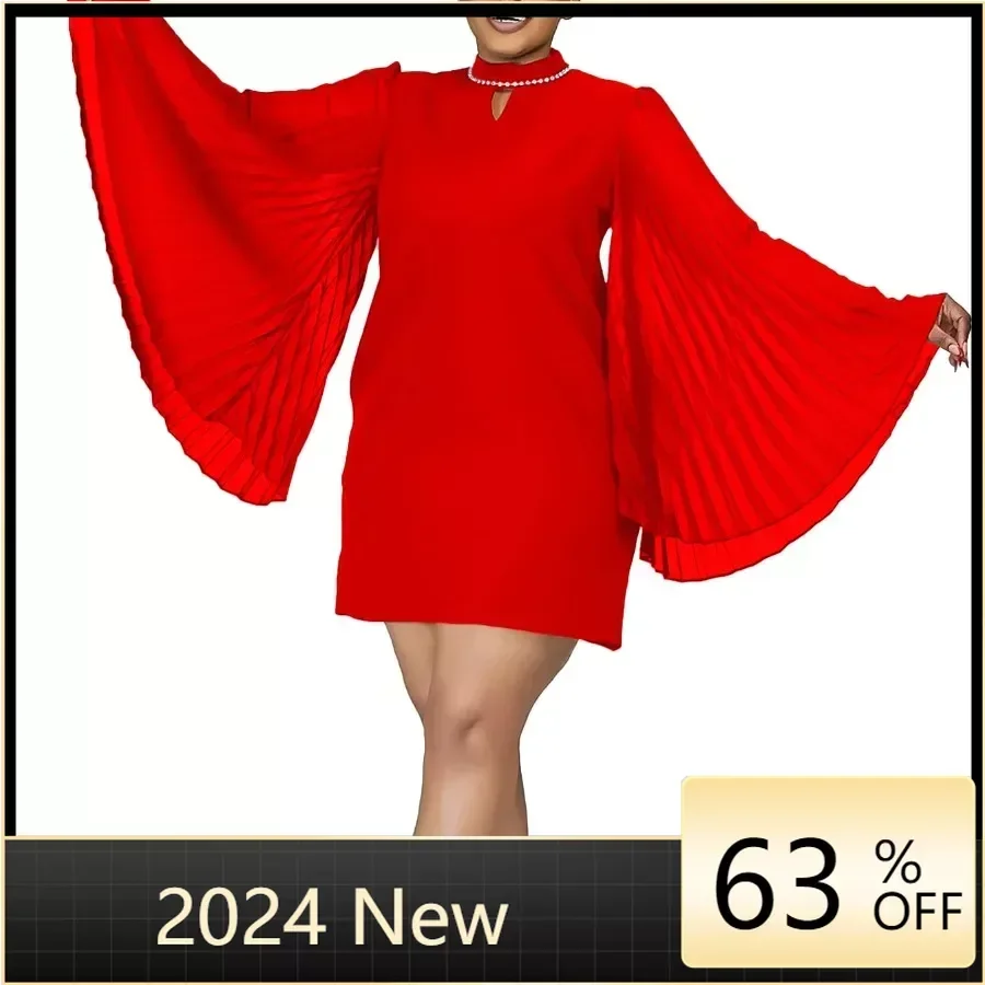 Women Clock Long Sleeve O-neck Bodycon Midi Dress for Elegant Party Clubwear Pencil Dresses Winter Spring 2023 New