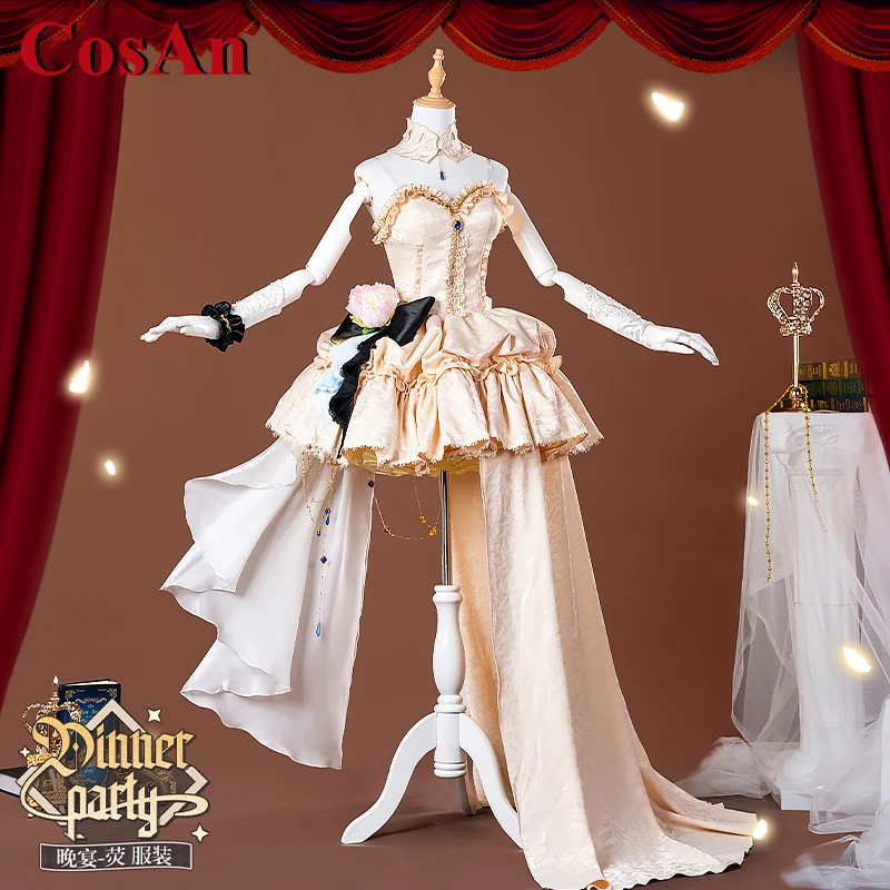 

CosAn Game Genshin Impact Lumine Cosplay Costume Gorgeous Sweet Dinner Formal Dress Female Activity Party Role Play Clothing