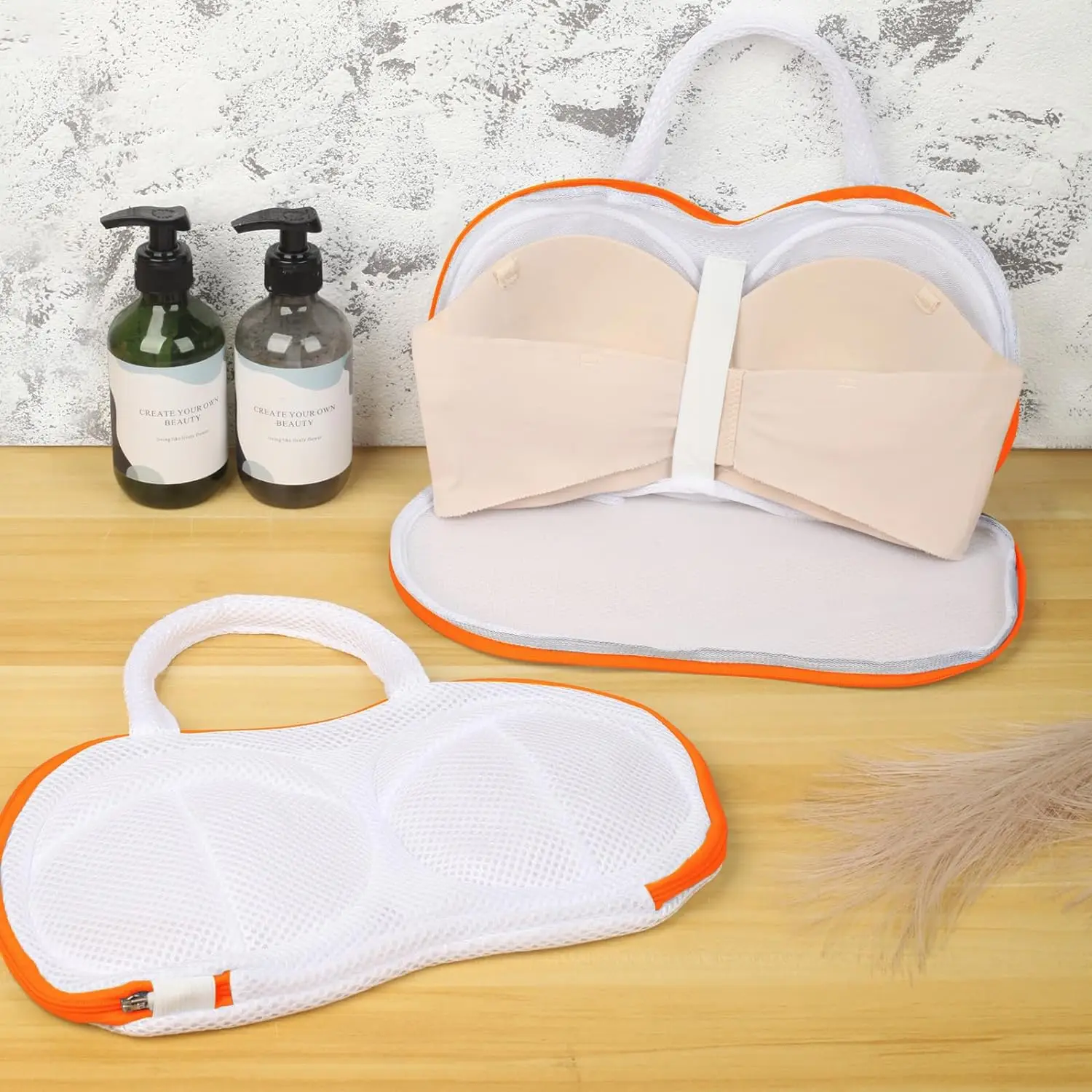 Bra Washing Bag for Laundry,Fine Mesh 3D bracket Lingerie Bags for Washing Delicates, Brassiere Laundry Bag for Washing Machine 3