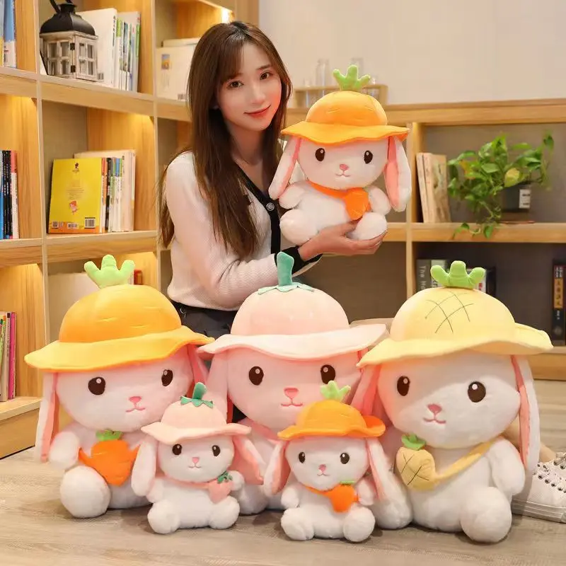 Lovely fruit of rabbit rabbit doll plush toys turnip rabbit doll sleep pillow ultra soft doll girl birthday girl чехол musthavecase для samsung galaxy s23 ultra panda girl панда прозрачный