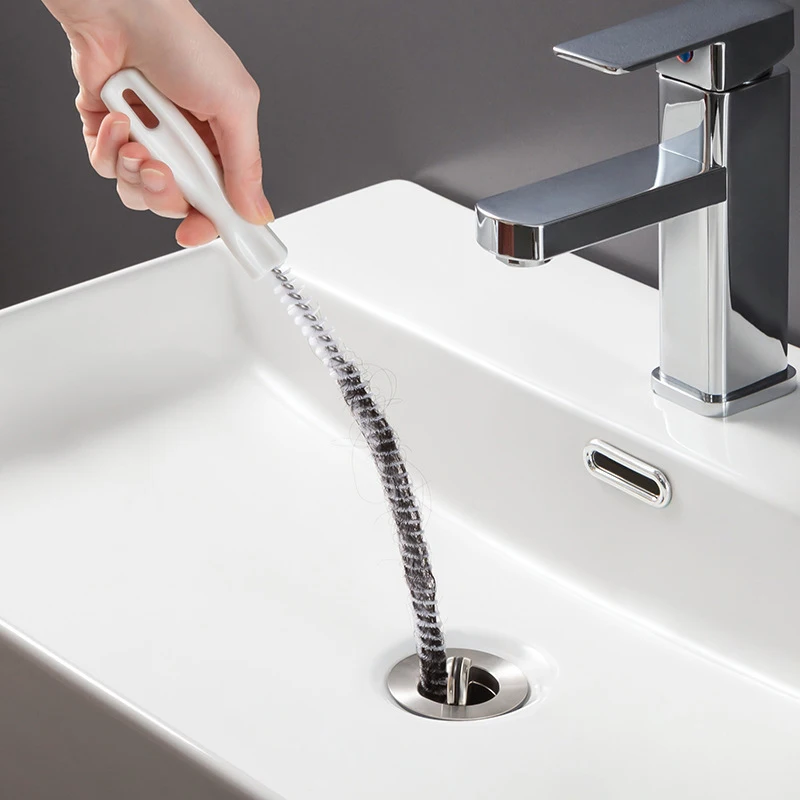 

Pipe Dredging Brush Bathroom Hair Sewer Sink Cleaning Brush Drain Cleaner Flexible Cleaner Clog Plug Hole Remover Tool