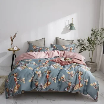 Svetanya Floral Bedlinens Egyptian Cotton Bedding Set Queen King Ru Full Size Sheet Duvet Cover Set Underwear 1