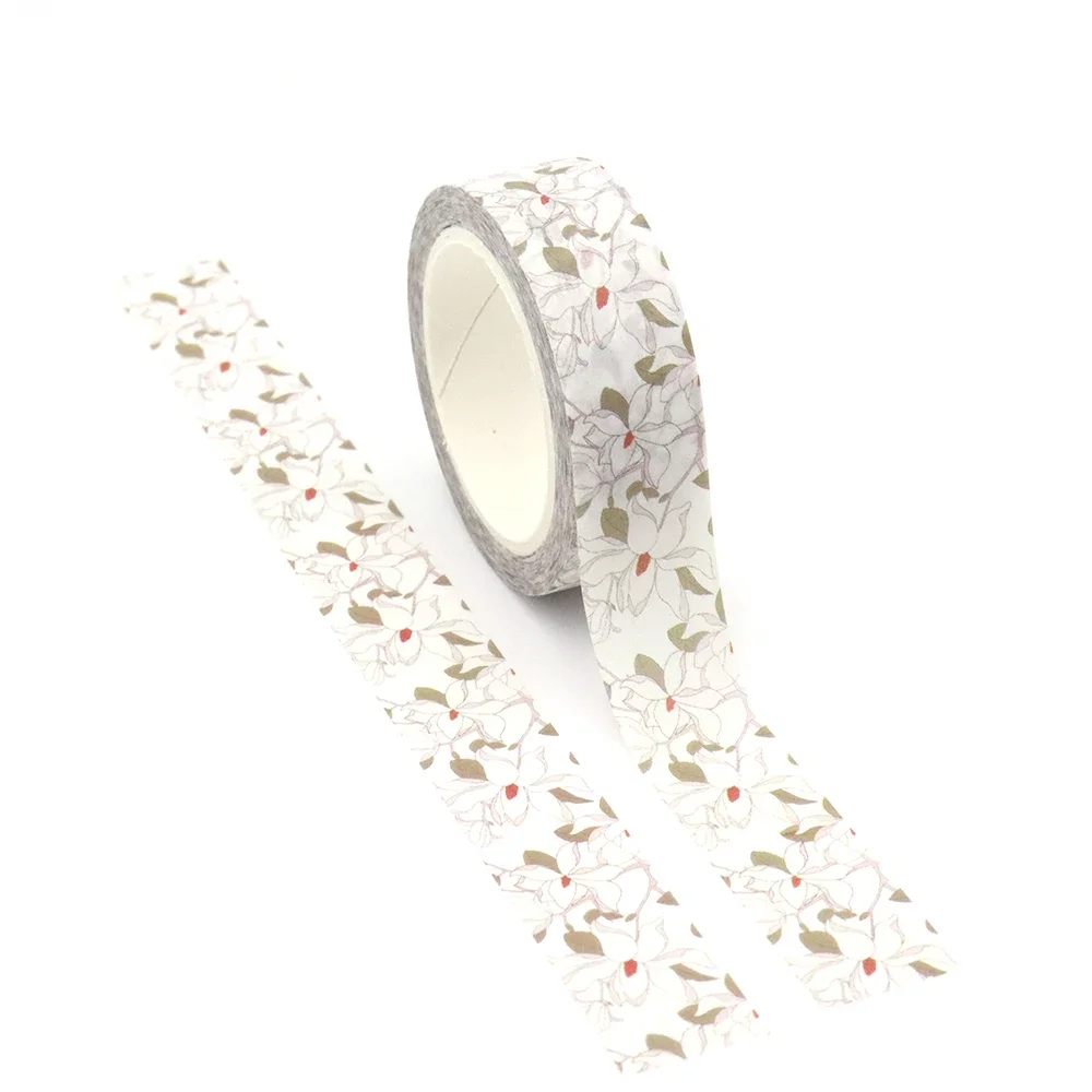 

NEW 1PC 15mm x 10m Floral Masking Washi Tape Office Supplies Scrapbooking Cute Stationary Supplies Adhesive Tapes Stickers