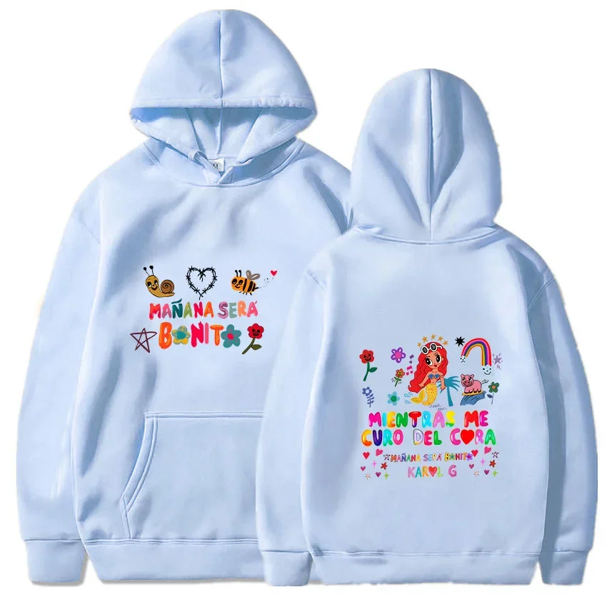 

Karoll G Bichota Season Y2k Hoodies Double Sided Printed Letters Sweatshirts for Male/Female Soft Warm Casual Streetwear Kpop