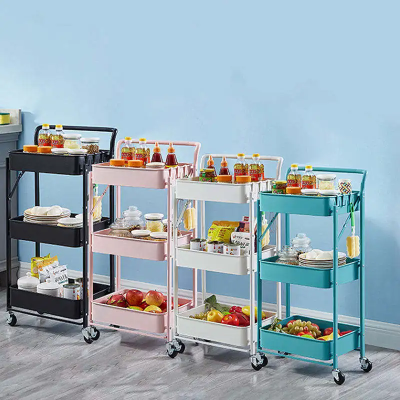 Beauty Products Stainless Steel Salon Trolley Beauty Carts for Nail Equipment Tools Storage Hair Trolley