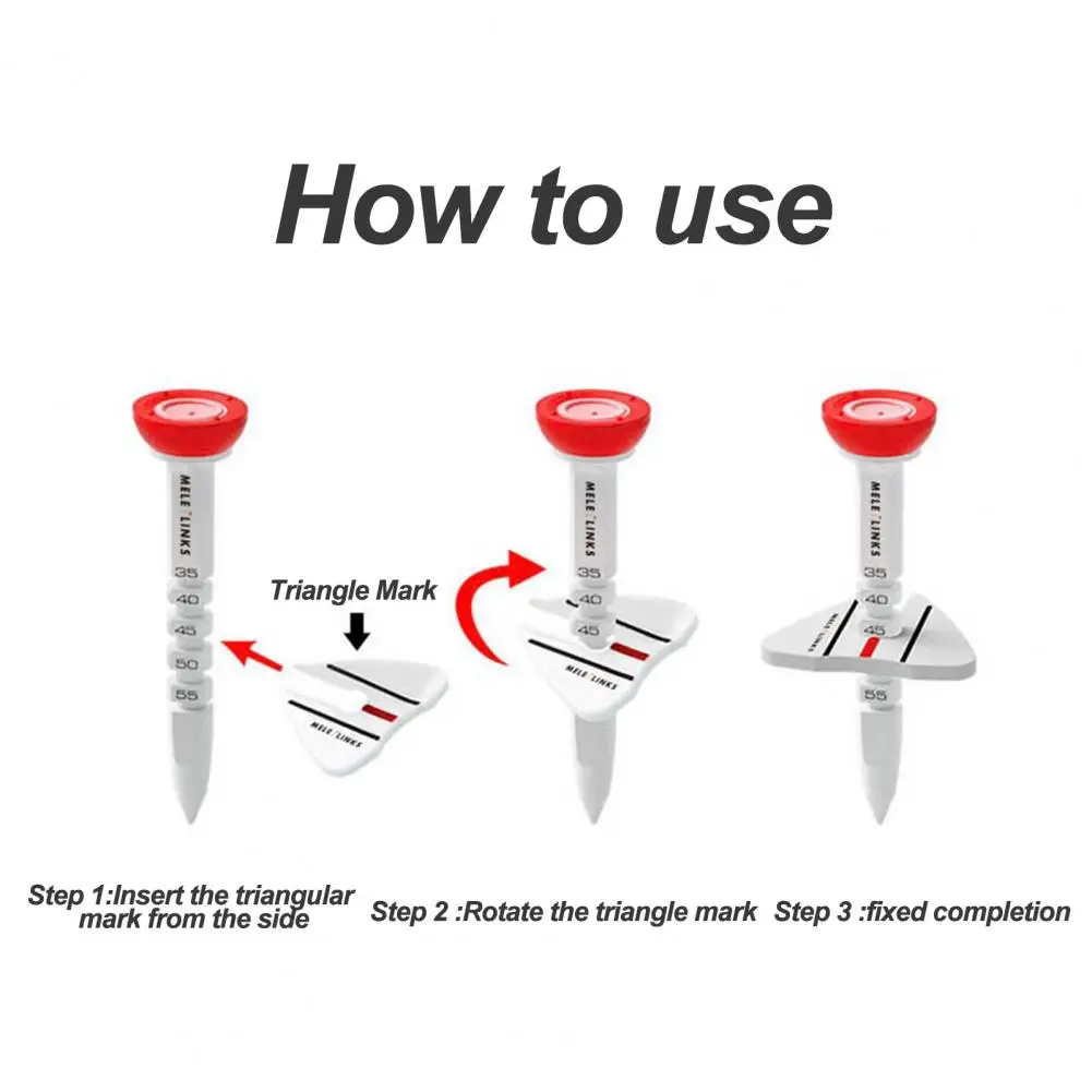 

Golfing Tees Height Adjustable Golf Tees High Durability Unbreakable Golf Tees with Adjustable Big Head Portable for Golfers