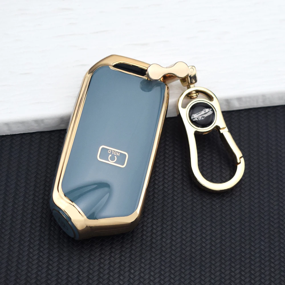 기아 스팅어 GT 엘리트 리미티드 K900/K9용 TPU 키 케이스 커버, 긁힘 방지 4/7 버튼 키리스 엔트리 자동차 키 홀더 키 체인