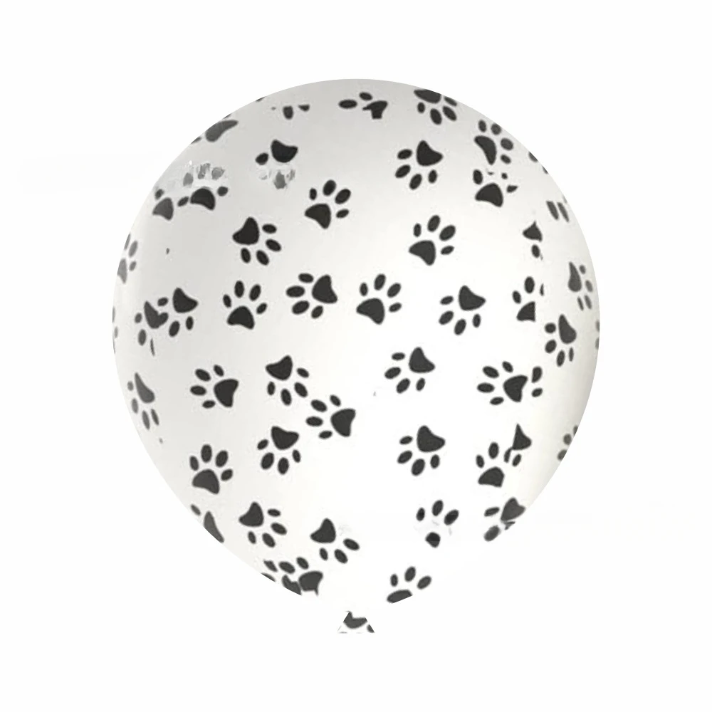 White Black Ballons Dog Cat Animals Pet Paws Latex Balloons Happy Birthday Party Baby Shower Decoration Kids Toy