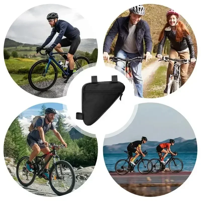 Waterproof Triangle Bike Bag - Front Frame Mount Cycling Storage Pouch for Phone/Tools, Lightweight & Durable Riding Accessory