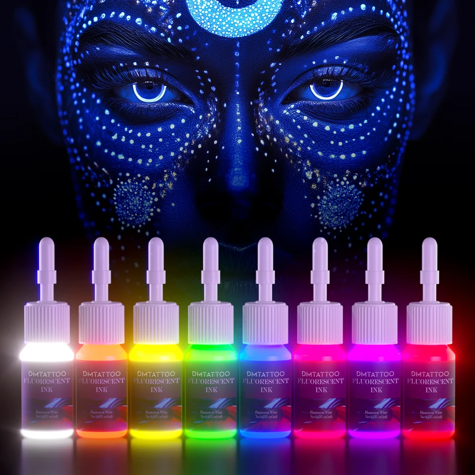8PCS Professional Fluorescent Tattoo Ink Set