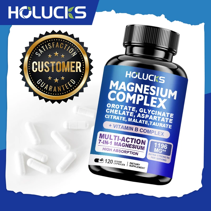 Buy 1 Get 1 Free! Magnesium Complex Supplement, with Vitamin B6 & Vitamin C, for Sleep, Stress Relief & Muscle, Strong Nerves 2