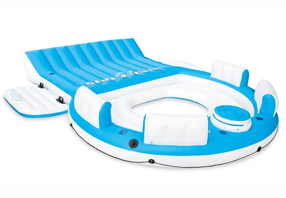 Inflatable Island 7-Person Pool Lake Floating Sea Water Party Rafting New