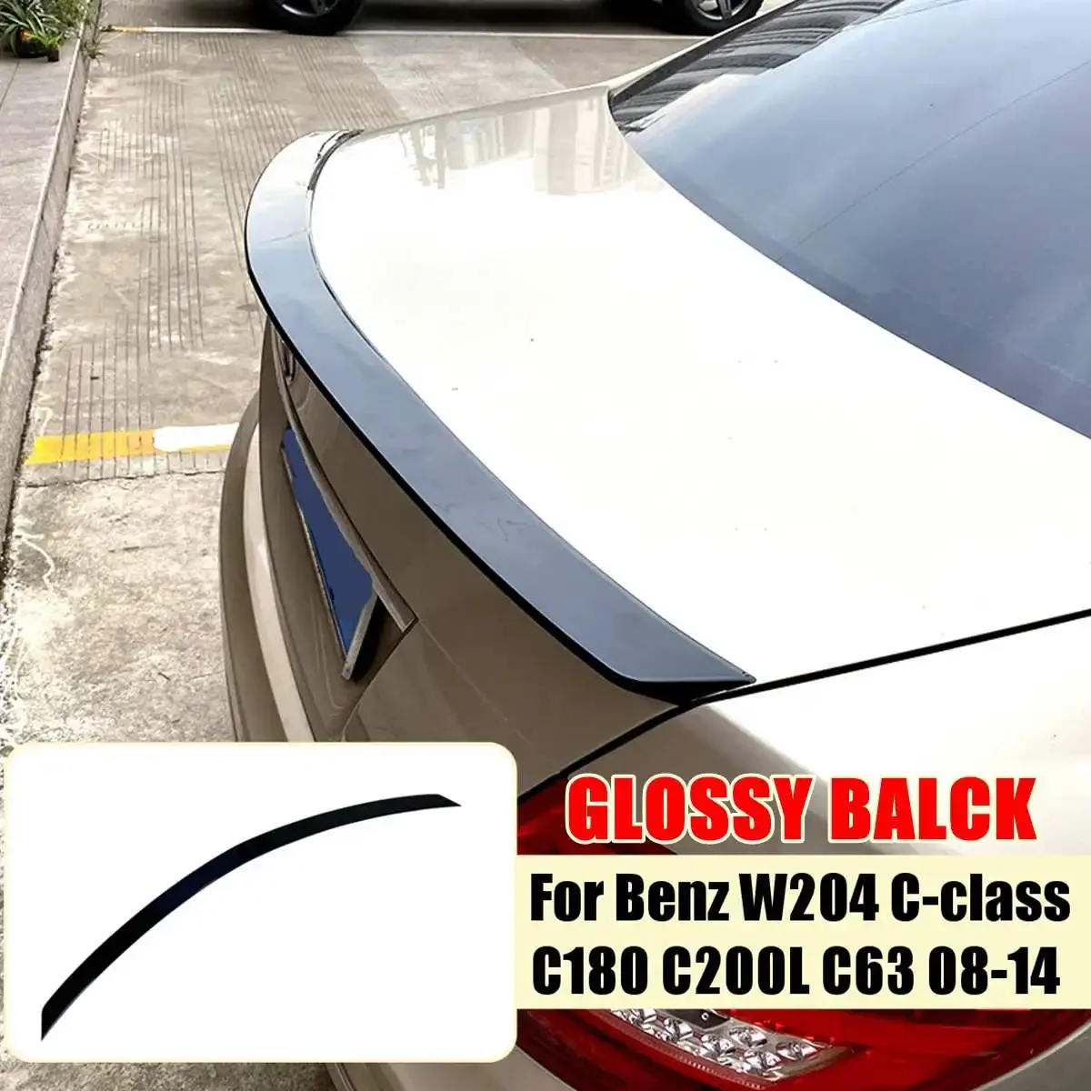 

Rear Wing Spoiler For Benz W204 C-class C180 C200L C63 2008 2009 2010 2011 2012 2013 2014 MK7.5 MK5 MK6 Rear Window Roof Spoiler