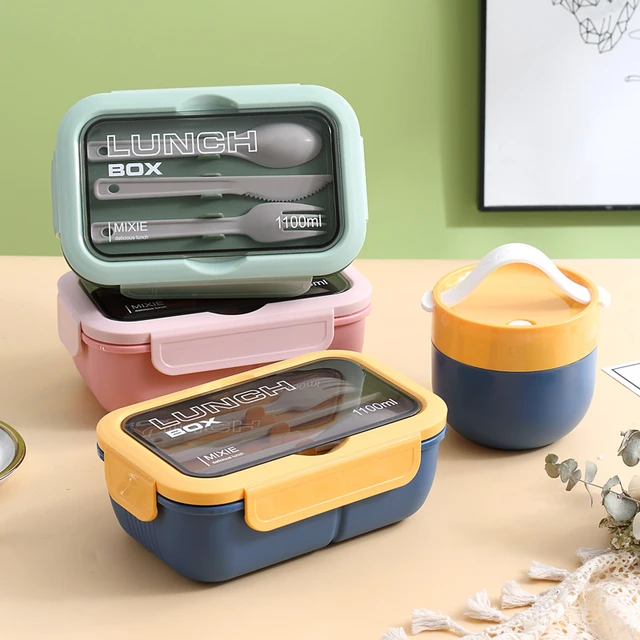 1 Set Durable Lunch Box Portable Salad Container with Spoon Fork Storage  Good Sealing Lunch Box - AliExpress