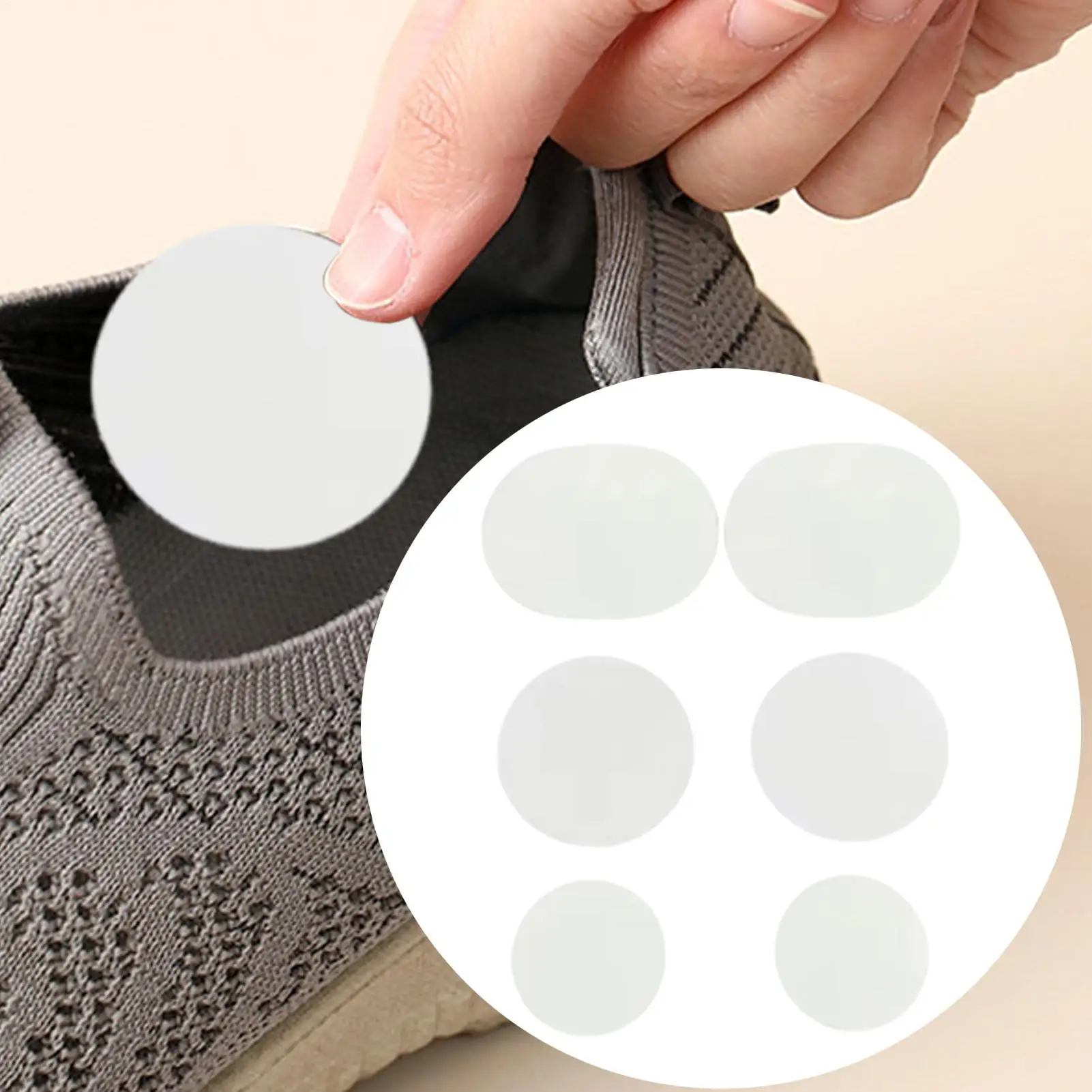Schuhflicken für Zehenlöcher, selbstklebende Löcherreparaturen, 6 Stück, atmungsaktive Flicken, einfach zu verwenden, für Laufschuhe, Arbeitsstiefel – Detail 8