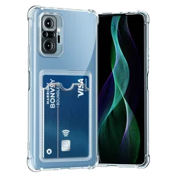 Étui transparent pour téléphone avec support de carte et attache de sac