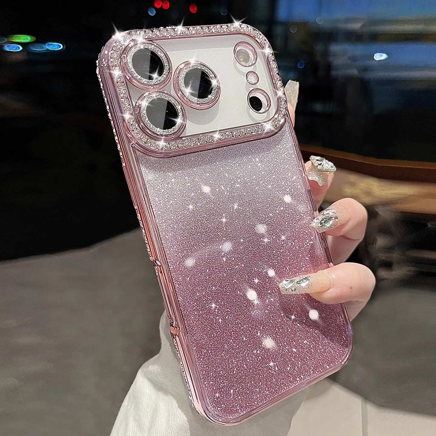 Elegant Glitter Diamond Shockproof Phone Case - Luxury Women's Bumper Cover