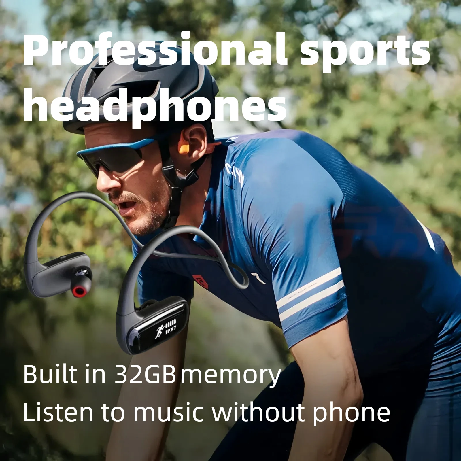 Wireless Bluetooth Sport Earphones IPX7 MP3 Player Waterproof