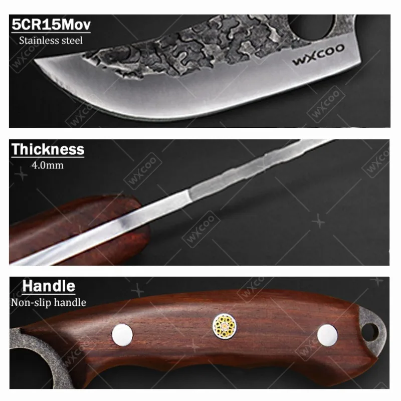 1-11PCS High Carbon Steel Professional Chef Knife Set Sharp Kitchen Knives Sashimi Boning Cooking Beef Vegetable Utility Knife 5