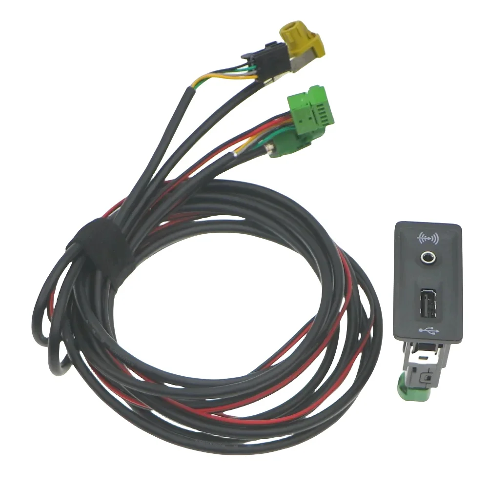 

1 Set Car AUX & USB Switch Plug Adapter Cable Harness Pigtail For VW Golf 7 5G0 035 222 E 5Q0 035 726 E 5G0035222E 5Q0035726E