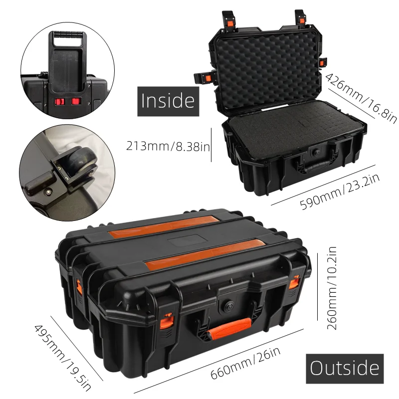 Large Capacity Tool box with wheels Professional Instrument Tool Box hard case Tool box wheeled pelican case Tool box 이동식공구함 2